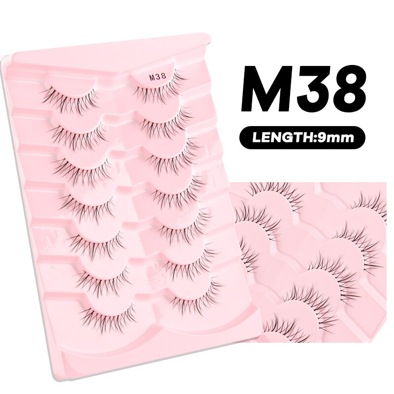 Manga Lashes 3/5/10 Pairs Eyelashes 3D Mink Lashes Korean Natural Cils Strip Lashes Band Soft Cosplay False Eyelashes