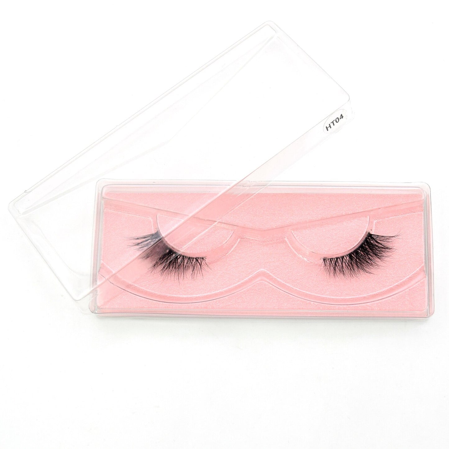 Half Lashes Transparent Stalk Invisible Band Mink Lashes Natual Wispy Half Mink eyelashes Reusable False Eyelashes