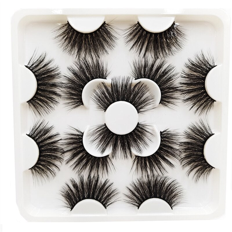 7 Pairs Faux Mink Eyelashes Long Lasting Fluffy Mink Lashes Dramatic Volume lashes Extension Thick Long