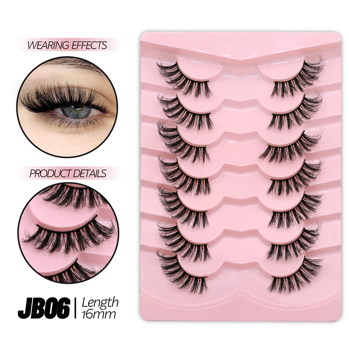 10pairs Clear Band Eye Lashes Mink Eyelashes Crisscross Transparent Band False Eyelashes Natural False Lashes