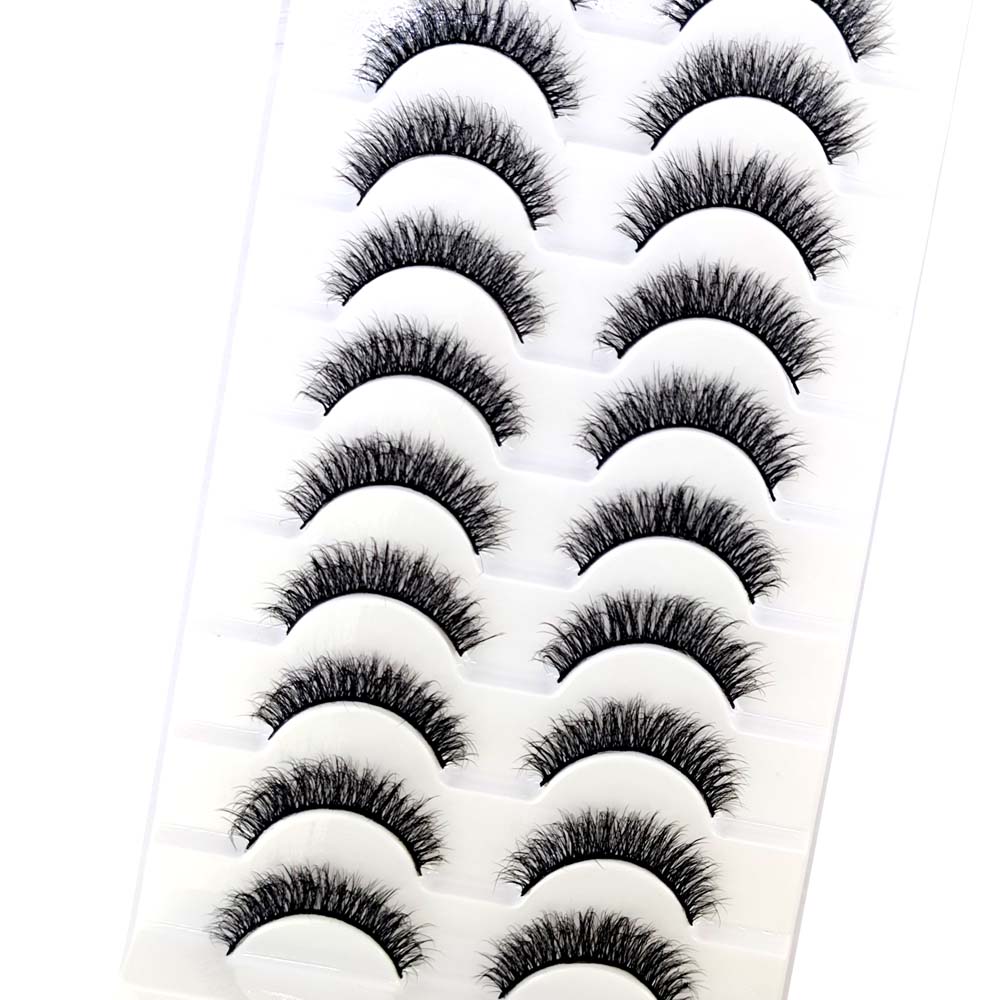 10pairs eyelashes soft fluffy lashes false eyelashes dramatic 3d mink lashes lash extension 3d cilios faux cils