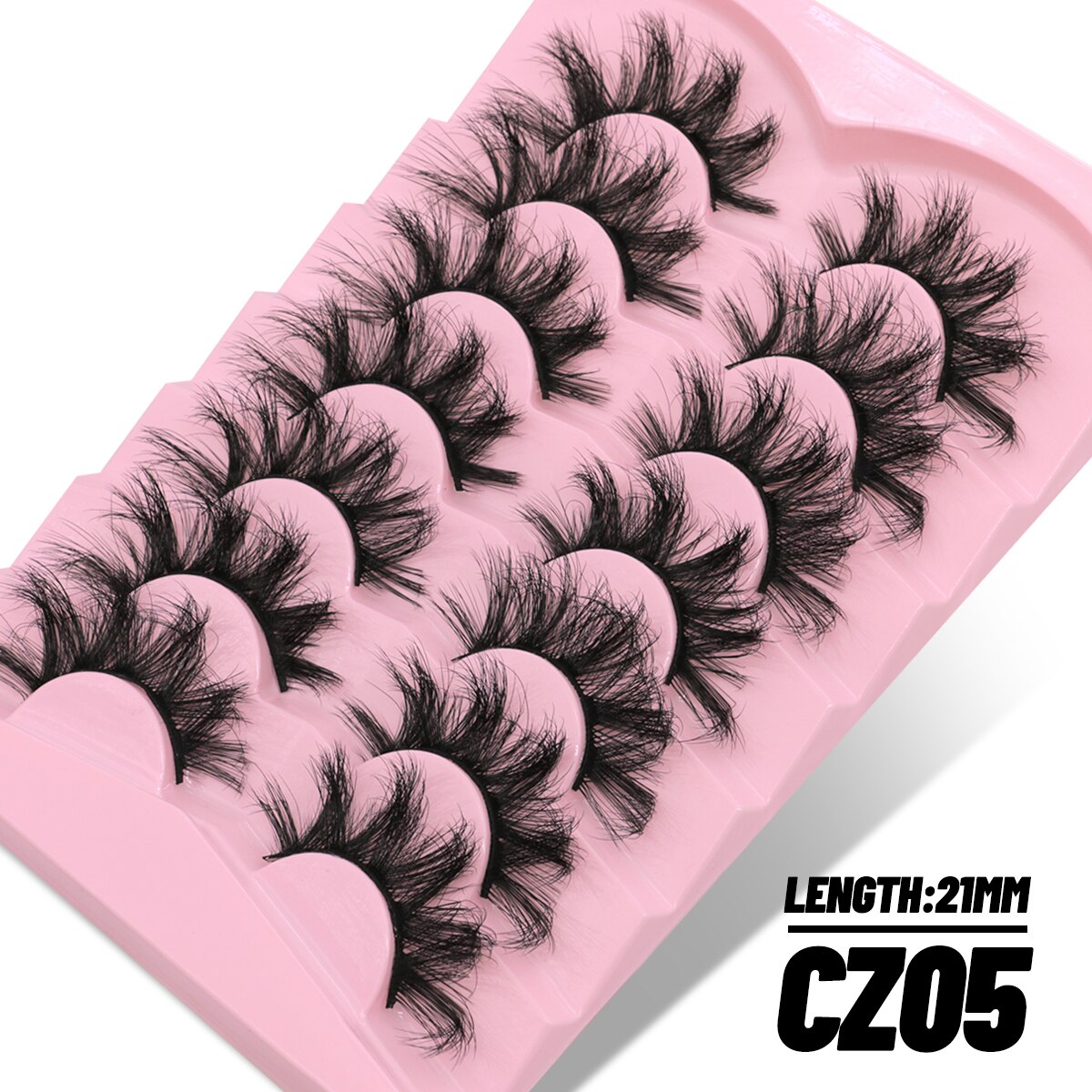 7 Pairs Fluffy Mink Lashes Eyelashes Thick Long Faux Mink Eyelashes Long Lasting Dramatic Volume lashes Extension