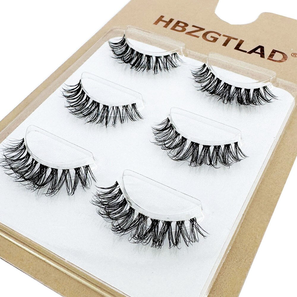 Mink Eyelashes 3pair lashes invisible band mink lashes reusable false eyelashes