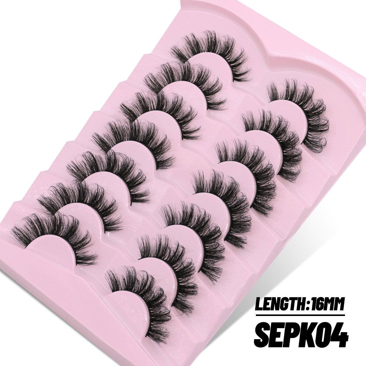 Cat Eye Fluffy lashes Faux Mink Eyelashes Long 5/7 Pairs Fluffy Mink Lashes Dramatic Volume lashes Extension