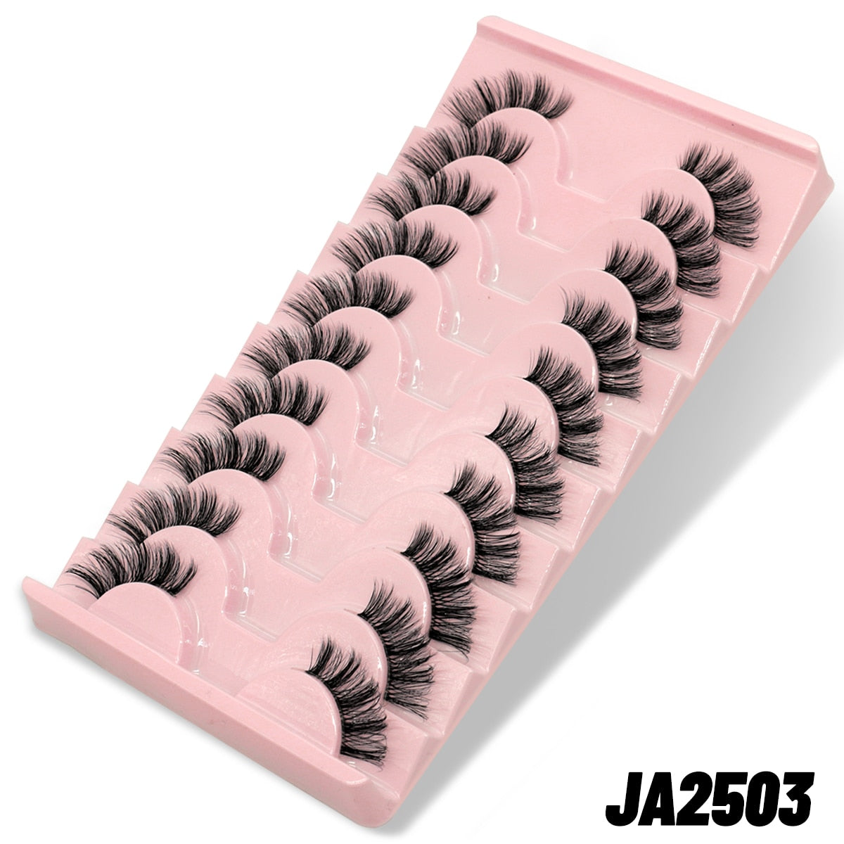 10pairs Clear Band Eye Lashes Mink Eyelashes Crisscross Transparent Band False Eyelashes Natural False Lashes