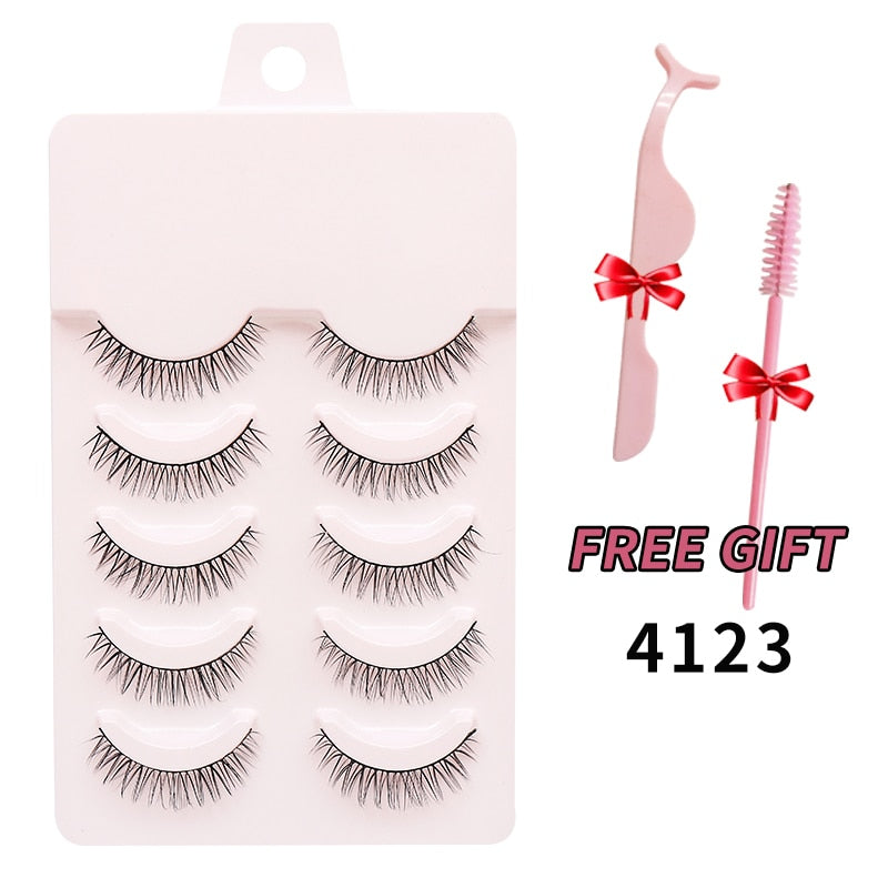 Manga Lash Eyelashes Lashes Wispy Mink Eyelashes Cosmetics Korean Style Soft Natural Lashes