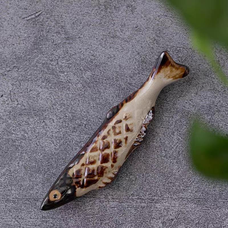 Japanese Style Underglaze Ceramic animals Chopstick Holder Tableware Restaurant Simple Oval Spoon Bracket Utensil For Kitchen