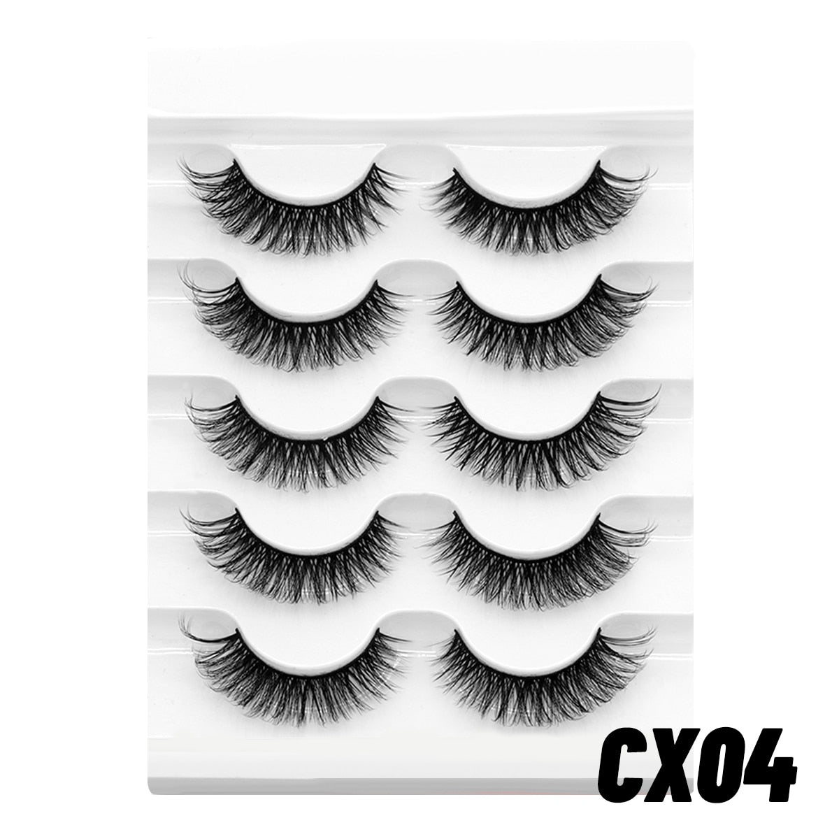 5/7 Pairs Cat Eye Lashes Faux Mink Eyelashes Fluffy long Full Strip Lashes Winged End Eye Elongated Fake Lashes