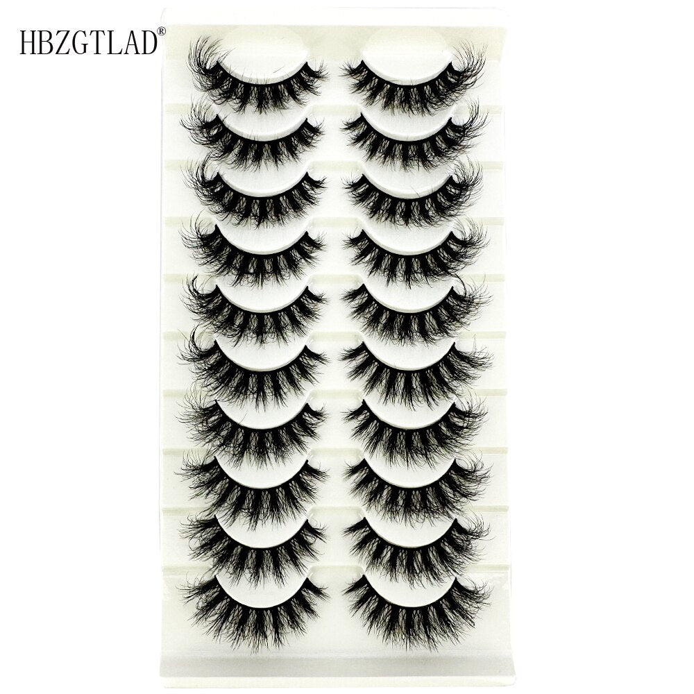 10 Pairs Natural False Eyelashes Fake Lashes Long 3d Mink Lashes Extension Eyelash Soft Mink Eyelashes