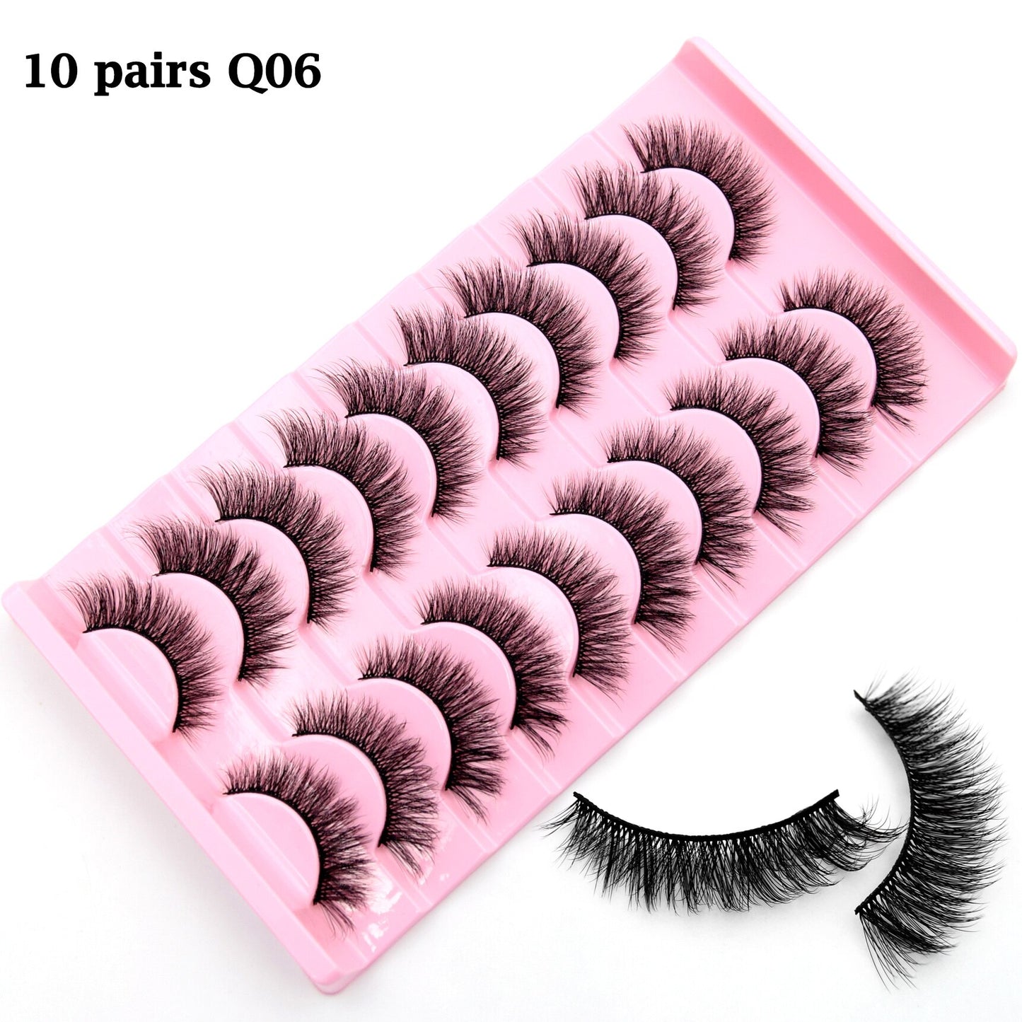 3/10 Pair Eyelashes 3D Faux Mink Lashes Wispy Natural Long False Eyelashes Wholesale Mink Lashes Reusable LasheS