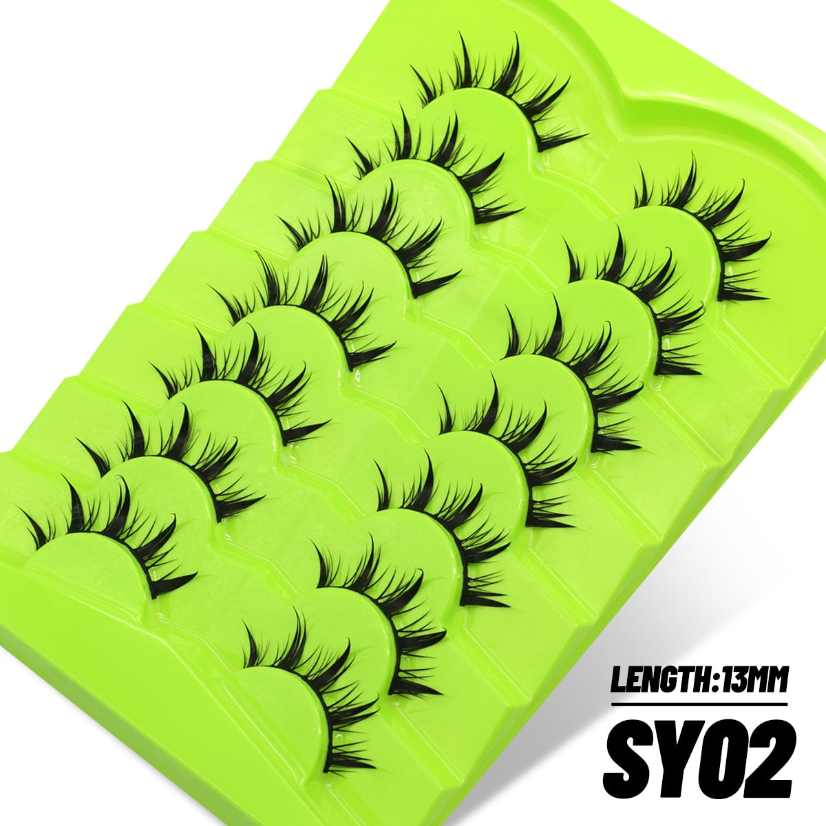 Manga Lashes 5/7 pairs Eyelashes 3D Natural False Lashes Fluffy Soft Cross Wispy Natural Eyelash Extension