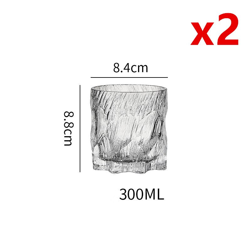 Glacier Old Fashioned Whiskey Glass Matte Ice Surface Wine Rock Glasses Whisky Tumbler XO Snifter Vodka Cup Iced Coffee Beer Mug