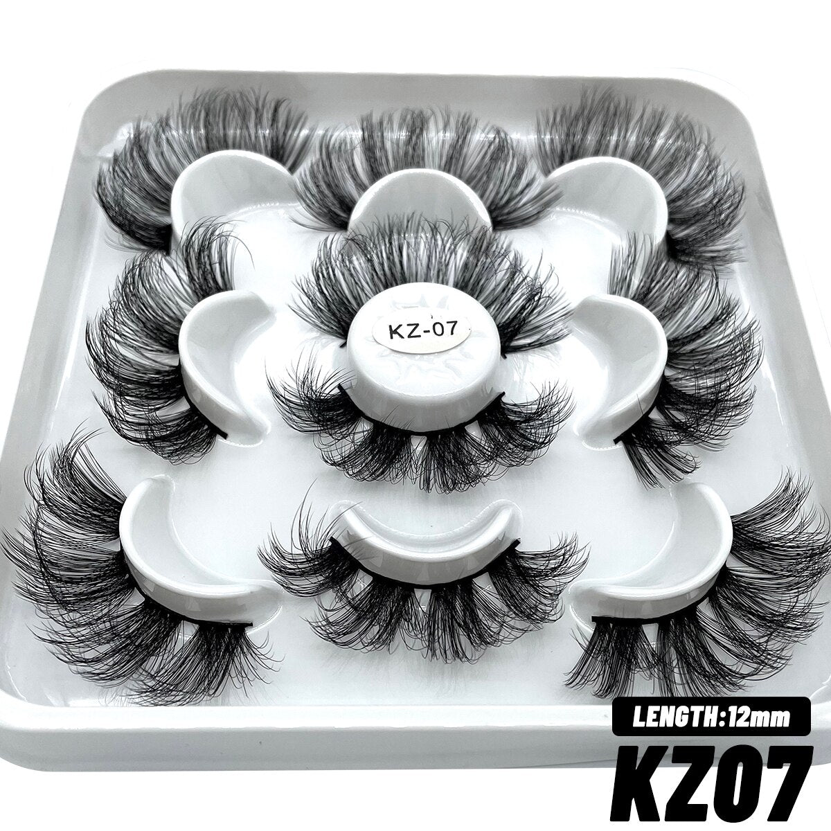5/10 pairs 3D Faux Mink Eyelashes Long Lasting Fluffy Mink Lashes Dramatic Volume Lashes Extension Thick Long