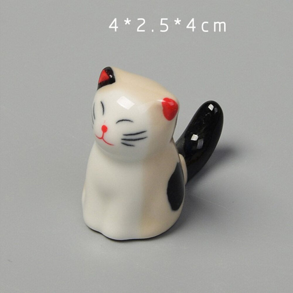 Cute Dumpling Shape Ceramic Chopsticks Holder Stand Chopstick Rack Pillow Japanese Style Kitchen Tableware Tools