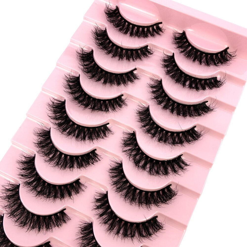 10 Pairs Natural False Eyelashes Fake Lashes Long 3d Mink Lashes Extension Eyelash Mink Eyelashes