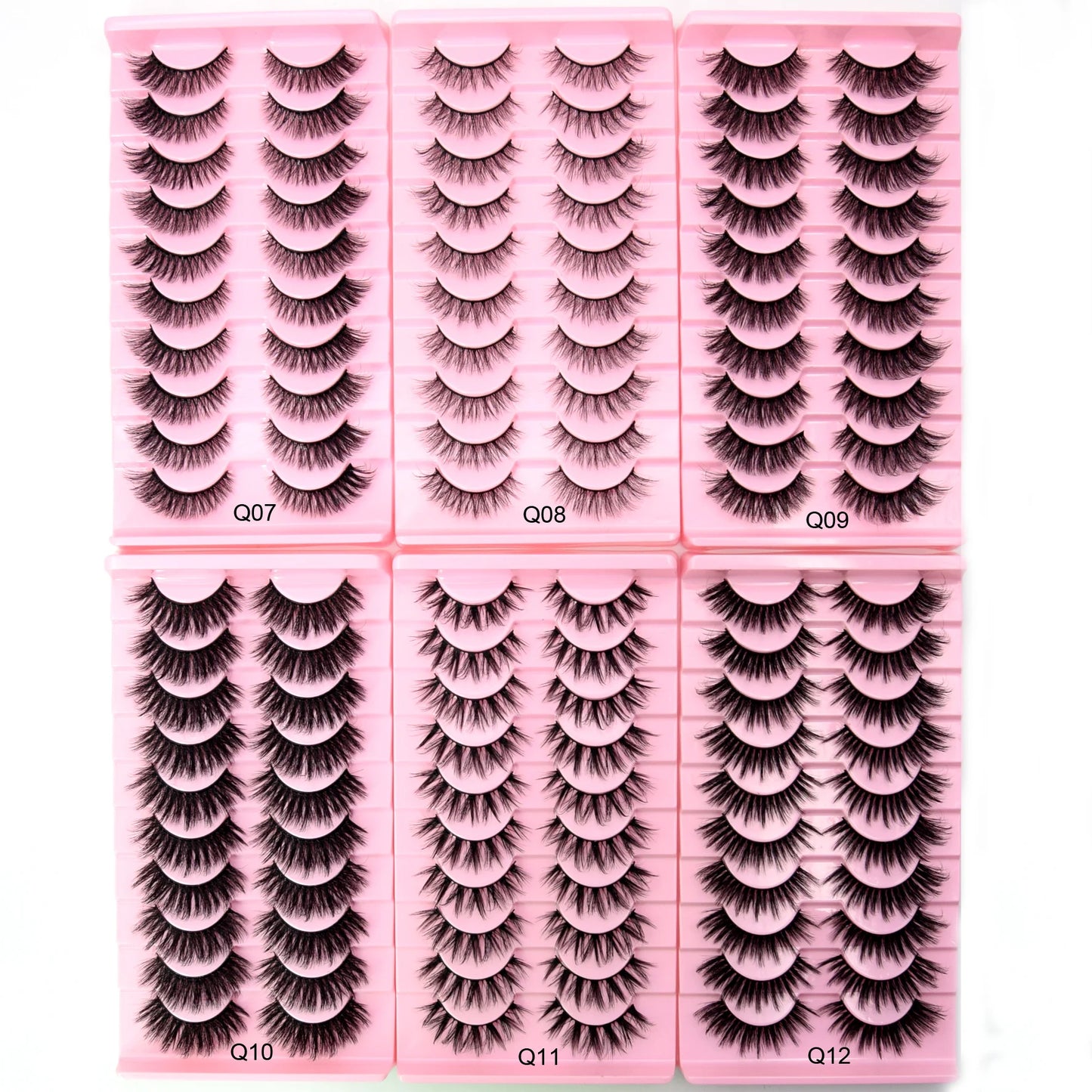 10 Pairs Eyelashes Natural Long 3D Mink Lashes Fluffy Volume Mink False Eyelashes Cruelty Free Wispy Lashes