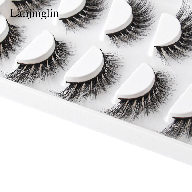 False Eyelashes 3/5pairs Cat Eyes lash Natural Long Full Strip Lashes Handmade Wispy 3d Mink Faux Cils Extension