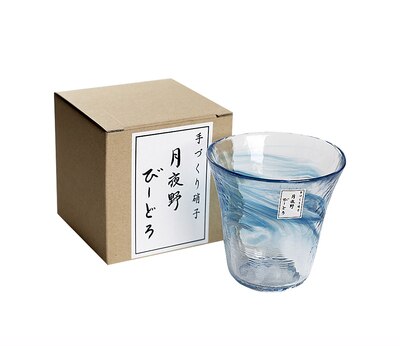 Japan Tsukiyeye Kobo Handmade Glass Smudge Hammered Glass Water Cup Wine Glass Tea Cup Red Wine Glass Vodka Artwork Sake Tumbler