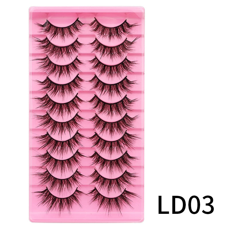Lash L Warp Full Strip Eyelashes Korean Beauty Manga Lashes Fluffy