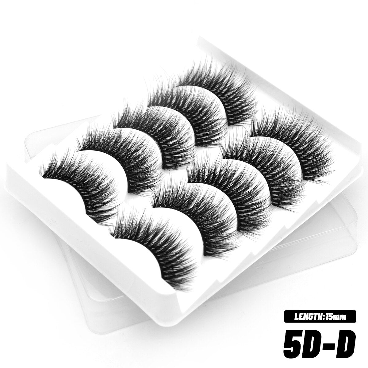 5/7 Cat Eye 3D Mink Lashes Natural Eyelashes Winged End Eye Elongated False Eyelashes lashes Extension