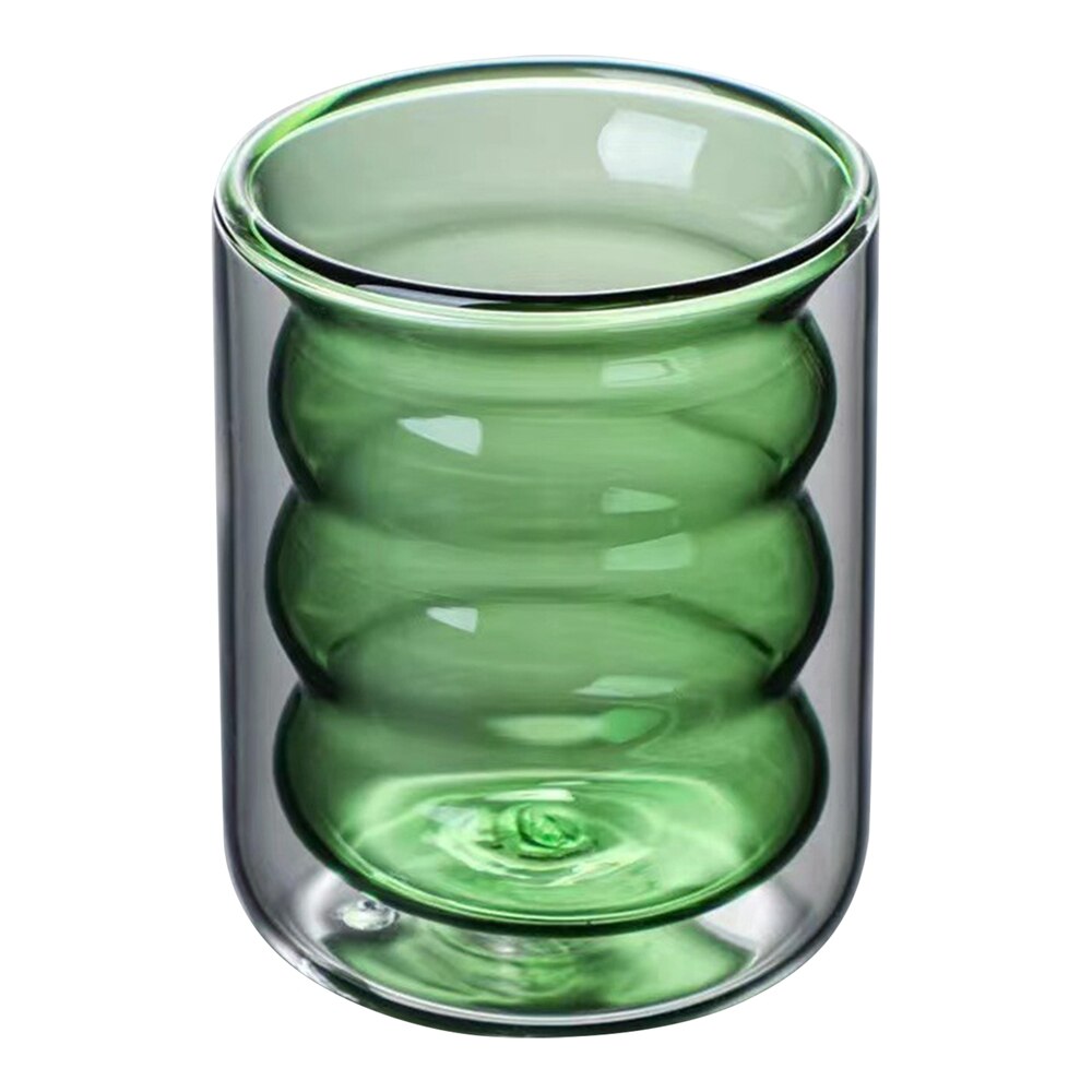Water Bottle Wave Shape Glass Cup Heat-resistant Beer Drinkware Tea Mug Coffee Juice Milk Tea Home Drinkware
