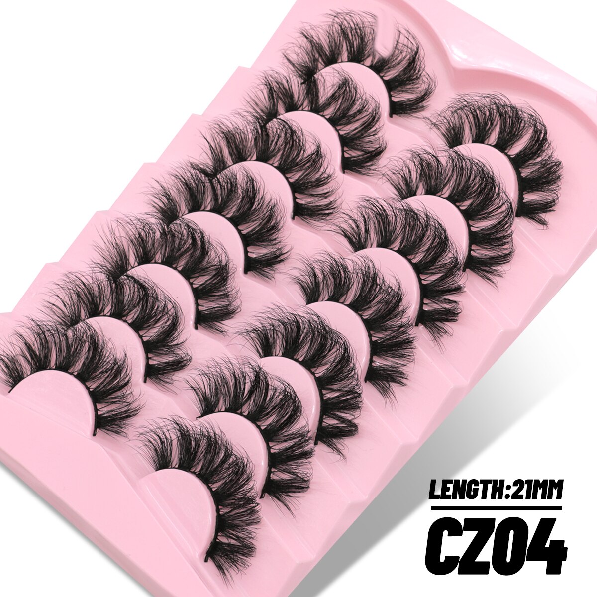7 Pairs Fluffy Mink Lashes Eyelashes Thick Long Faux Mink Eyelashes Long Lasting Dramatic Volume lashes Extension