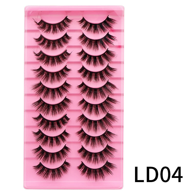Lash L Warp Full Strip Eyelashes Korean Beauty Manga Lashes Fluffy