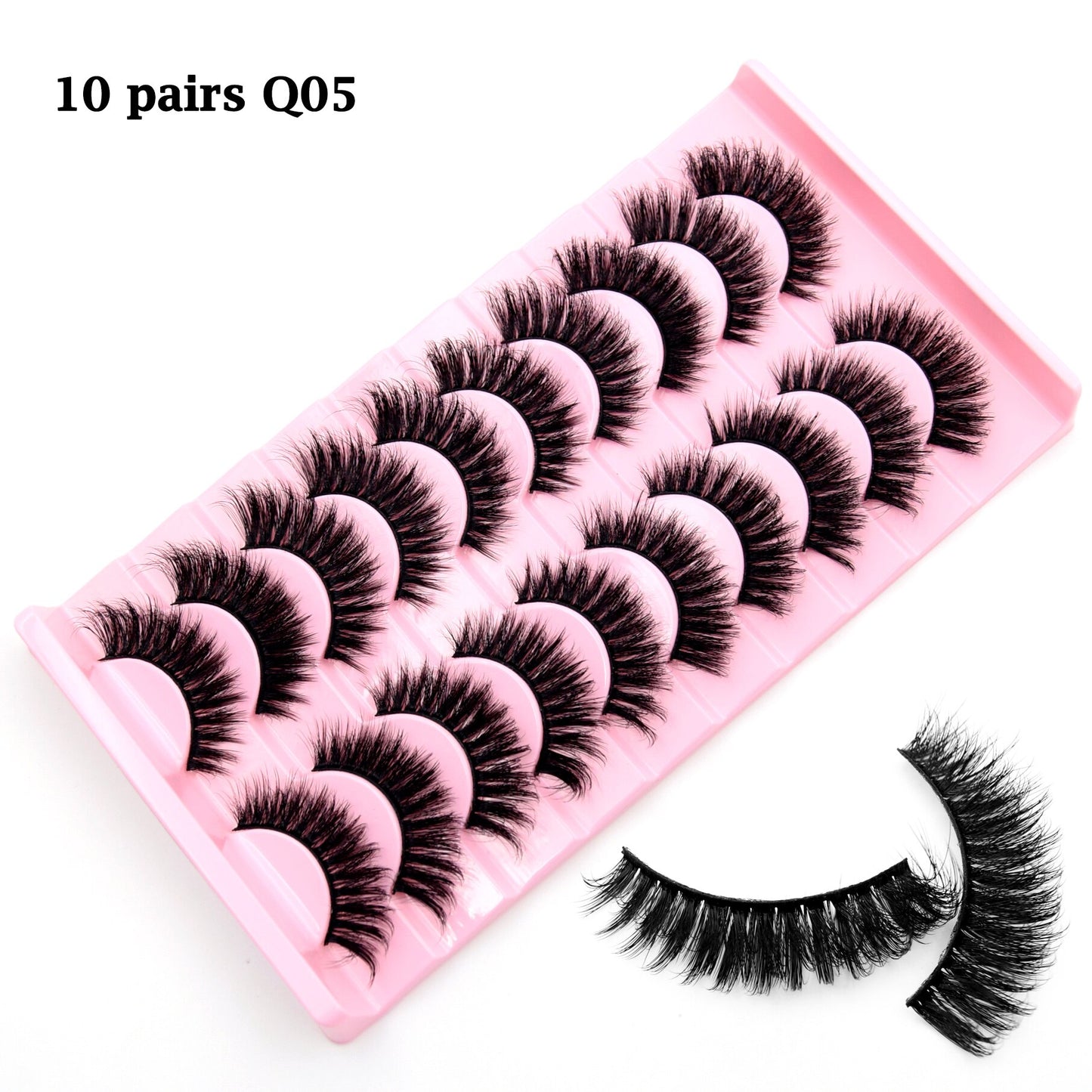 3/10 Pair Eyelashes 3D Faux Mink Lashes Wispy Natural Long False Eyelashes Wholesale Mink Lashes Reusable LasheS
