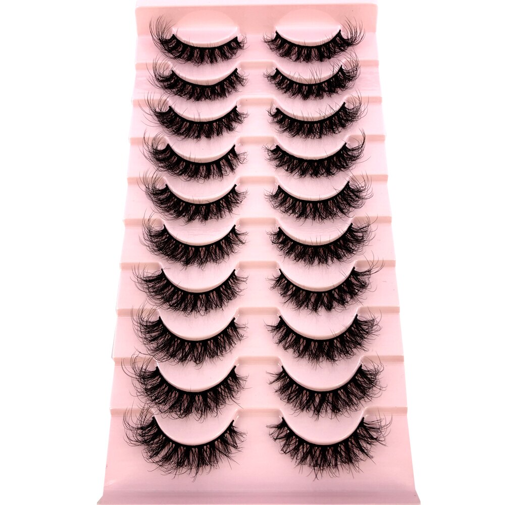 10 Pairs Natural False Eyelashes Fake Lashes Long 3d Mink Lashes Extension Eyelash Mink Eyelashes