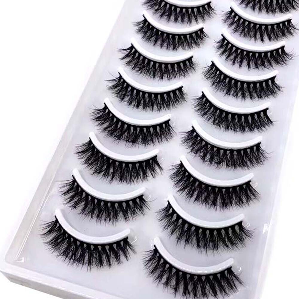 10pairs eyelashes soft fluffy lashes false eyelashes dramatic 3d mink lashes lash extension 3d cilios faux cils