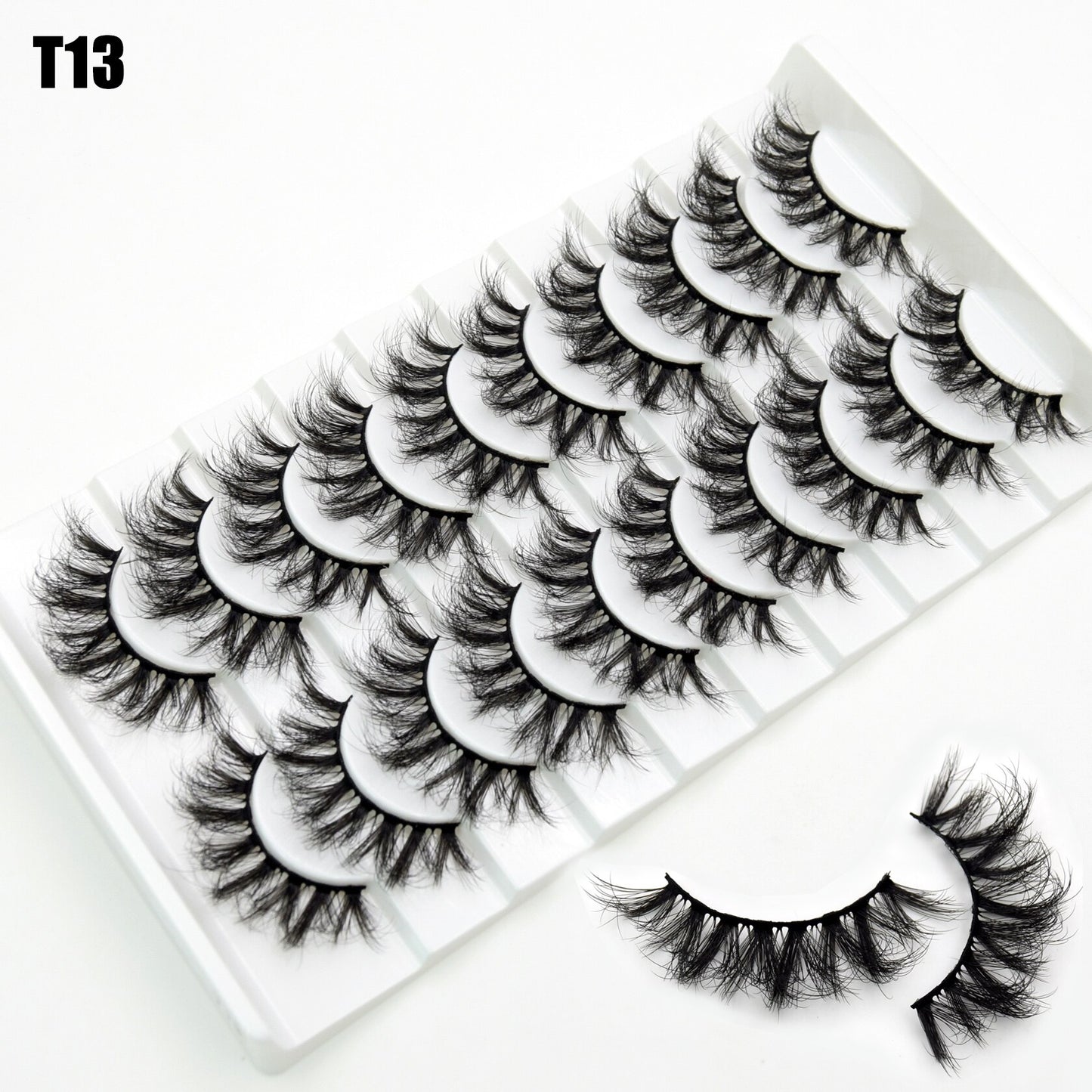 3/10 Pair Eyelashes 3D Faux Mink Lashes Wispy Natural Long False Eyelashes Wholesale Mink Lashes Reusable LasheS