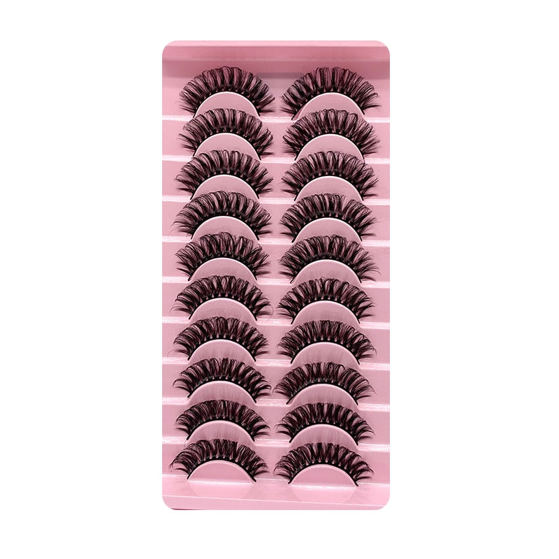 2/10Pairs 3D Mink Lashes russian strip lash Dramatic False Eyelashes Faux Cils Fake Eyelash Extension maquiagem