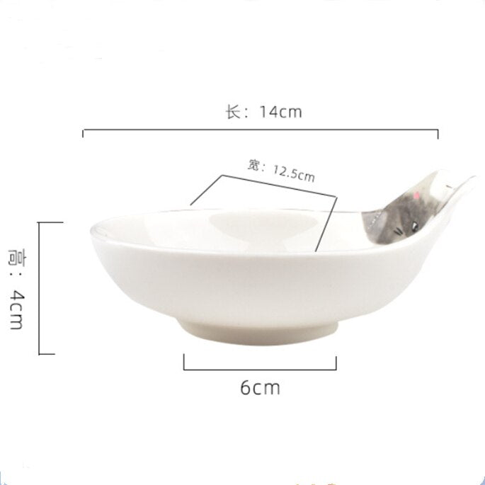 Japanese Cartoon Ceramic Cat Face Salad Bowl Cat Shape Dessert Rice Bowl Children's Tableware Home Kitchen Supplies Dinnerware