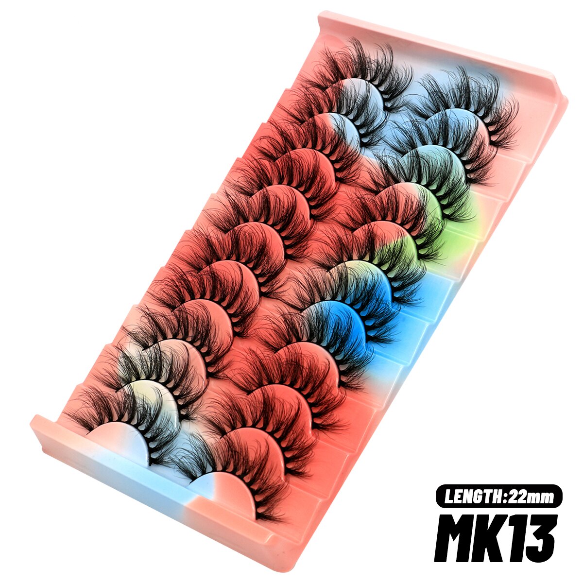 Russian Strip Lashes 5/10/20 Pairs Fluffy Mink Lashes 3D False Eyelashes Russian Eyelashes D Curl Fake Eyelashes