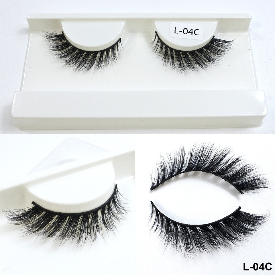 Mink Eyelashes 10mm-18mm Short Natural 3d Mink Lashes Winged Cateye Lashes