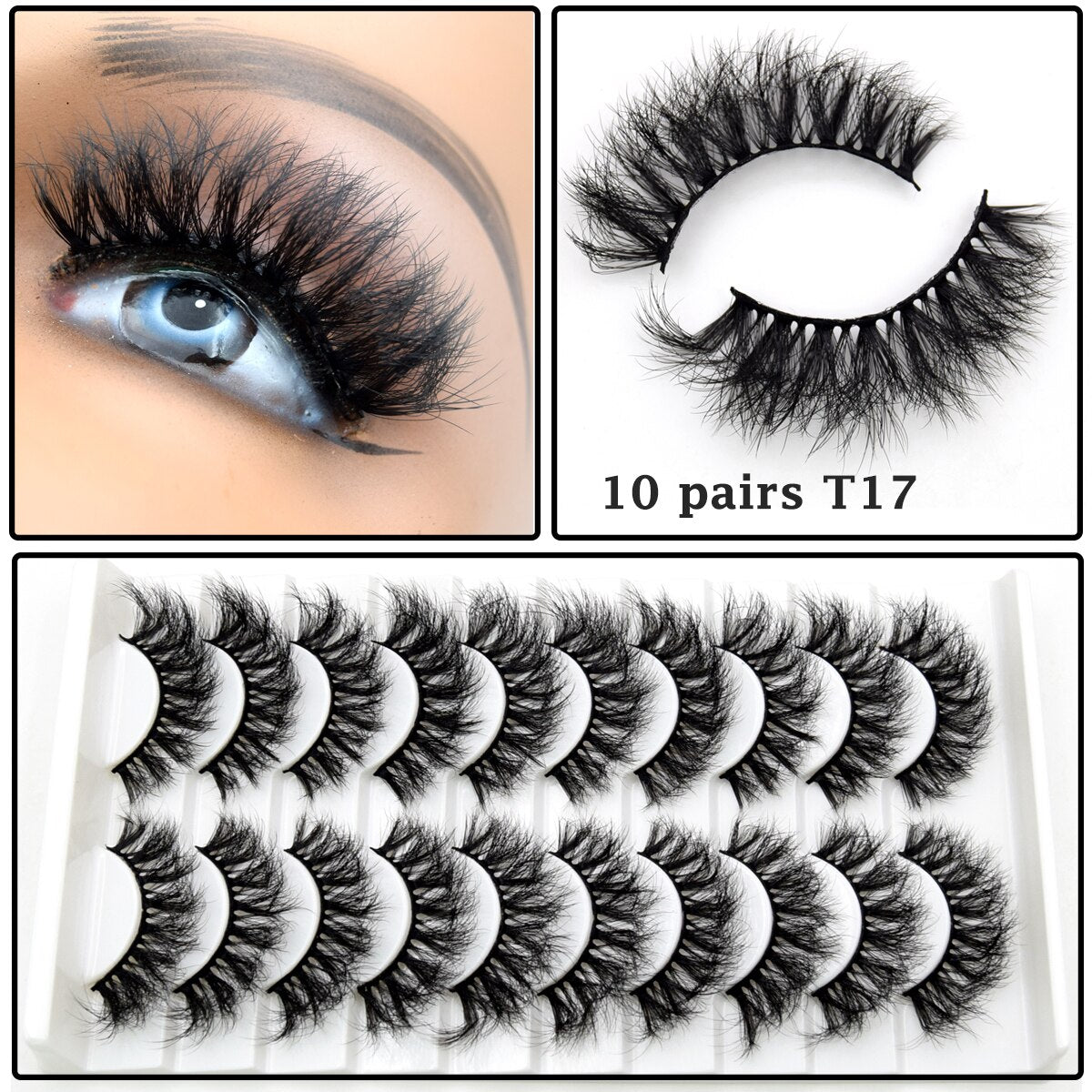 Lashes 3/5/10 pairs 3D Faux Mink Lashes Wispy Natural False Eyelashes Dramatic Volume Lashes Eyelash Extension