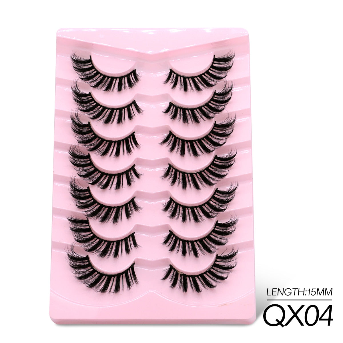 5/7 Pairs Cat Eye Lashes Faux Mink Eyelashes Fluffy long Full Strip Lashes Winged End Eye Elongated Fake Lashes