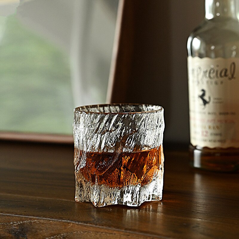 Glacier Old Fashioned Whiskey Glass Matte Ice Surface Wine Rock Glasses Whisky Tumbler XO Snifter Vodka Cup Iced Coffee Beer Mug
