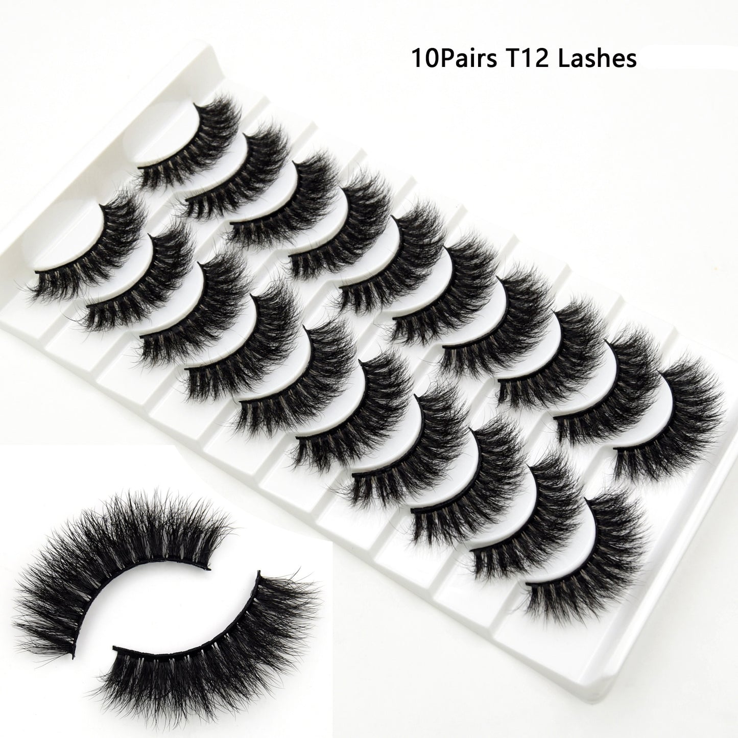3/5/10pairs Fake Eyelashes Thick Long False Eyelashes Dramatic Lashes 3D Faux Mink Eyelashes Full Strip Lashes