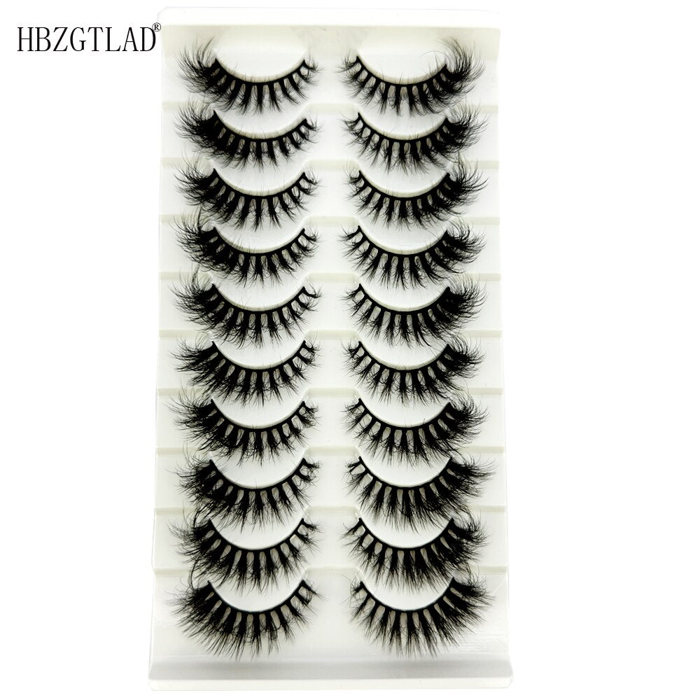 10 Pairs Natural False Eyelashes Fake Lashes Long 3d Mink Lashes Extension Eyelash Soft Mink Eyelashes