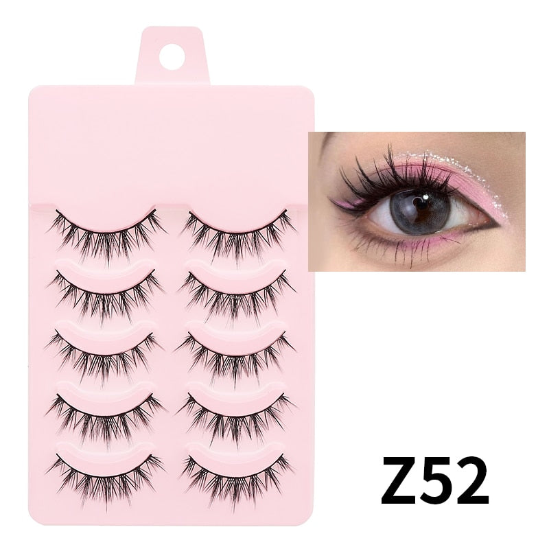 Manga Lashes Natural False Eyelashes 5pair Fake Lash Korean Lashes Natural Lash