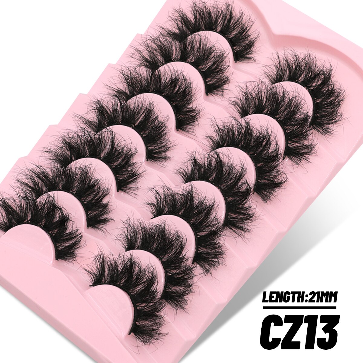 7 Pairs Fluffy Mink Lashes Eyelashes Thick Long Faux Mink Eyelashes Long Lasting Dramatic Volume lashes Extension