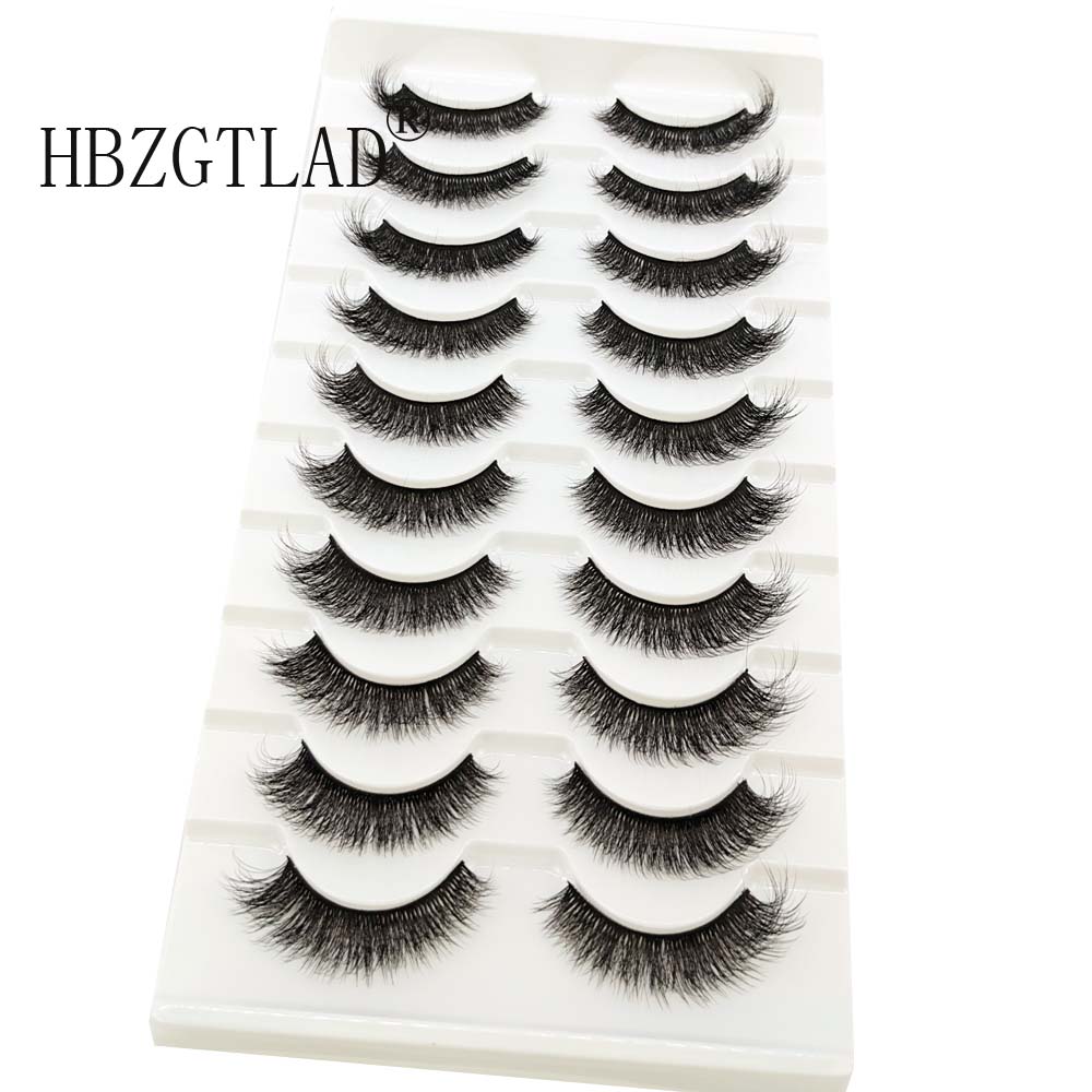 10pairs eyelashes soft fluffy lashes false eyelashes dramatic 3d mink lashes lash extension 3d cilios faux cils