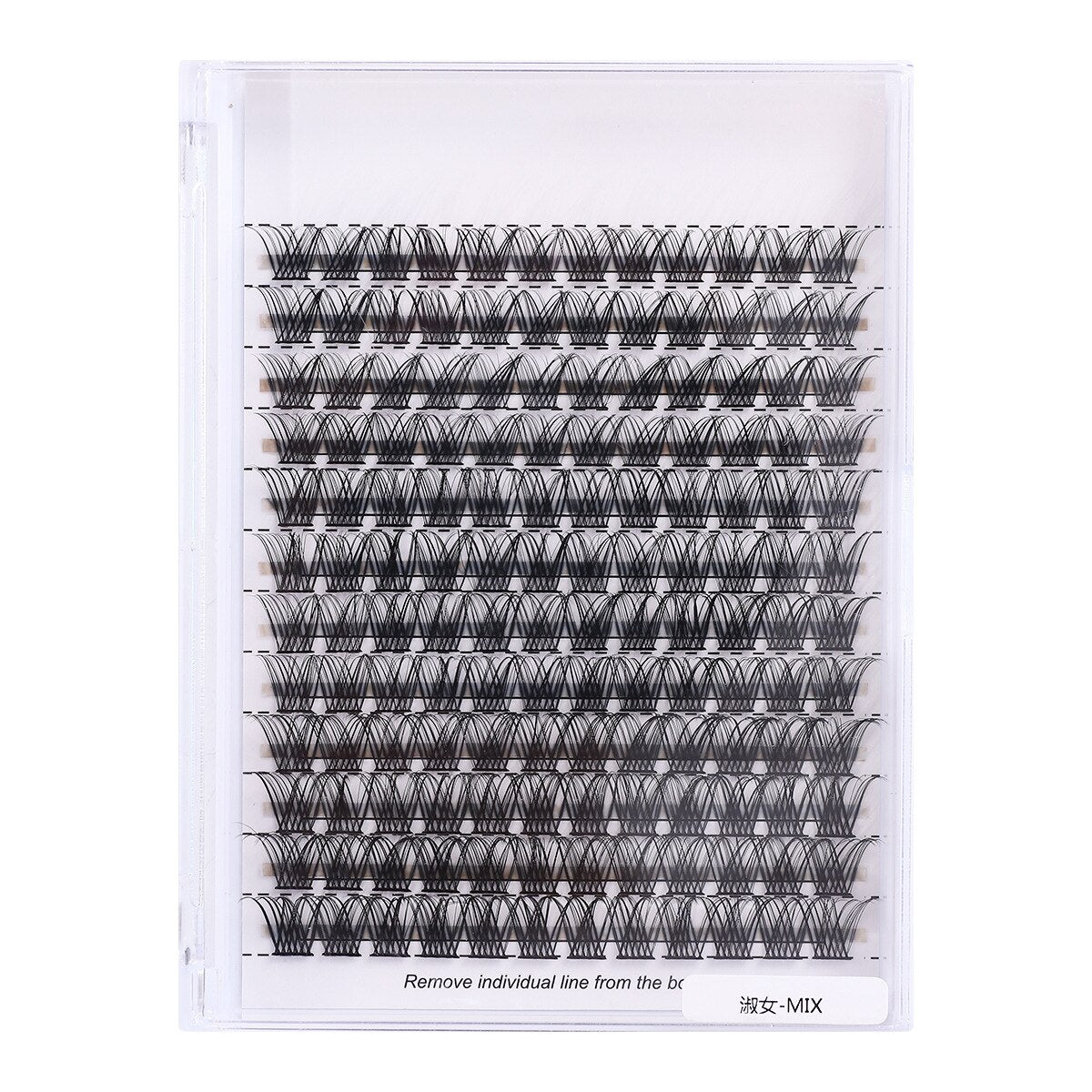 Big capacity Natural Soft Segmented False Bundles Eyelashes DIY Individual Clusters Lash Extensions Faux Mink Fake Lashes