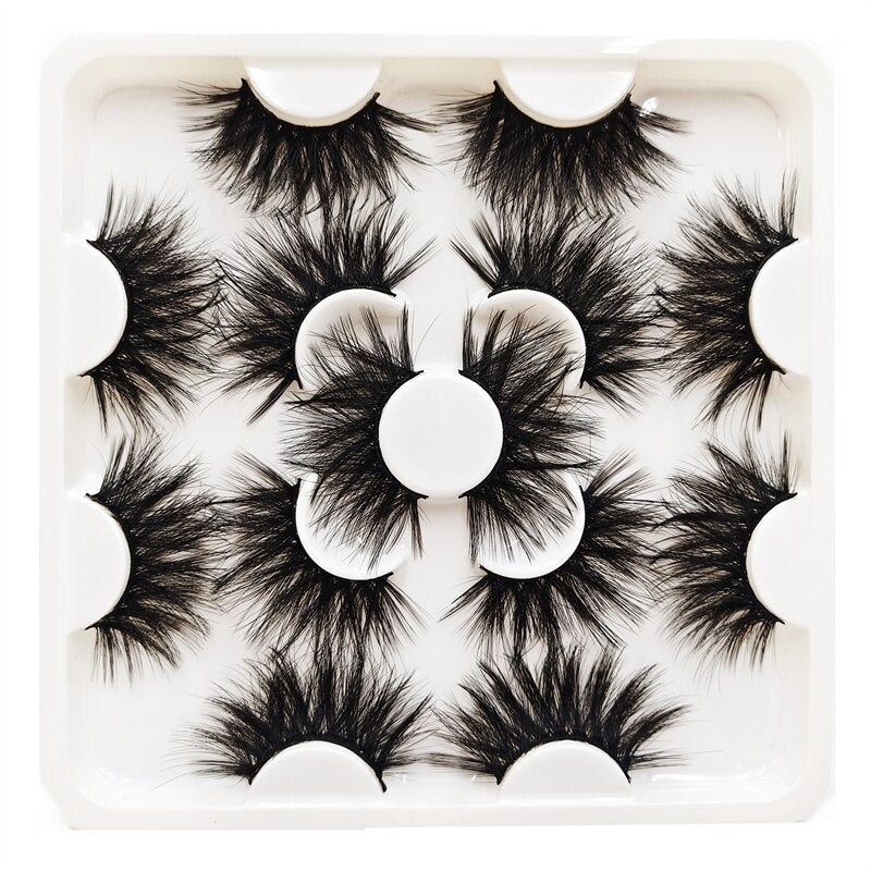 7 Pairs Faux Mink Eyelashes Long Lasting Fluffy Mink Lashes Dramatic Volume lashes Extension Thick Long