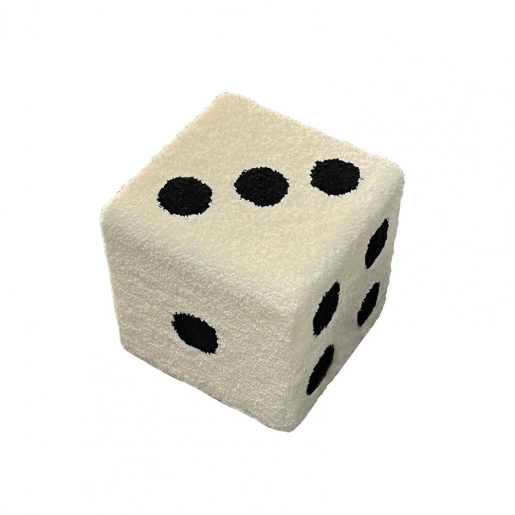 Mobile Furniture Change Shoe Stool Cubic Imitation Lamb Wool Funny Shoes Stool Bedroom Decorative Dices Stool for Living Room