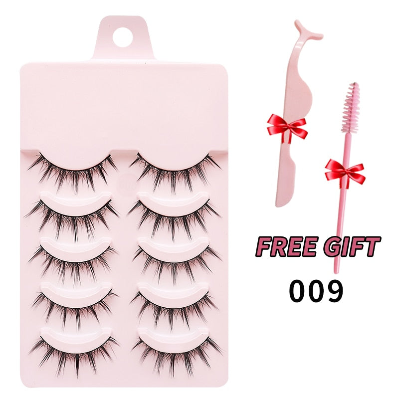 Manga Lash Eyelashes Lashes Wispy Mink Eyelashes Cosmetics Korean Style Soft Natural Lashes