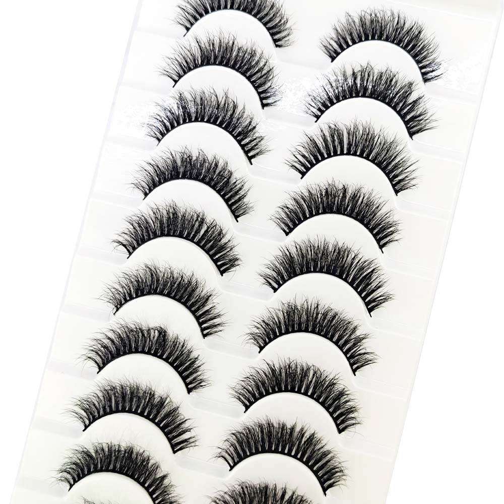 10pairs eyelashes soft fluffy lashes false eyelashes dramatic 3d mink lashes lash extension 3d cilios faux cils