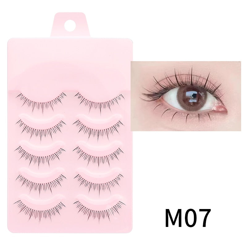 Manga Lashes Natural False Eyelashes 5pair Fake Lash Korean Lashes Natural Lash