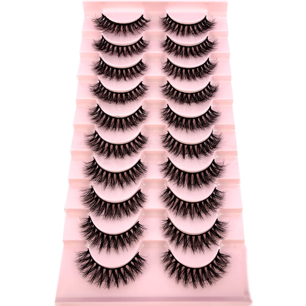 10 Pairs Natural False Eyelashes Fake Lashes Long 3d Mink Lashes Extension Eyelash Mink Eyelashes